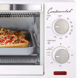 Continental Electric CE-TO101 Toaster Oven, 4 Slice, White Continental Electric