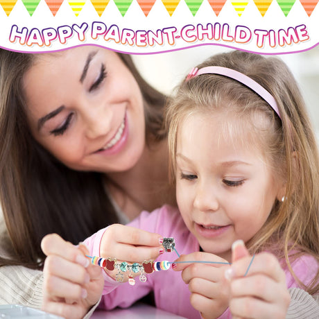 COO&KOO Charm Bracelet Making Kit, A Unicorn Girls Toy That Inspires Creativity and Imagination, Crafts for Girls Ages 8-12 with Jewelry Making Kit Perfect Gifts for 6 7 8 9 10 Girl Self-Expression! COO&KOO