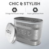 Amici Home, , Rustic Kitchen Galvanized Metal Bread Storage Bin, 288 oz, Gray Amici Home