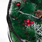 2-Pack Christmas Wreath Storage Container 24'', Clear Wreath Storage Bags with Dual Zippers for Xmas Seasonal Thanksgiving Holiday Artificial Wreath Storage foci cozi