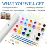 2 Pack Wild Flowers Paint by Numbers for Adults,Bohemian Style DIY Paint by Diamonds Dot,Adult Paint by Number Kits on Canvas Flowers,Home Wall Decor 12x16 inch Kaixine