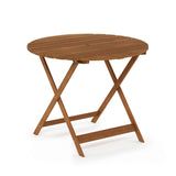 Furinno FG19018F Tioman Outdoor Hardwood Nation Round Dining Table, Natural Furinno