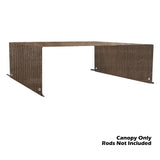 Universal Pergola Replacement Canopy Shade Cover with Breathable HDPE Fabric & Rod Pockets for 10 x 10 FT Pergola, Canopy Size: 192'' L x 106'' W (Mocha Brown) Alion Home