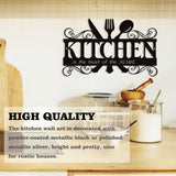 Metal Rustic Kitchen Decor Signs Decoraions For Wall, Country Farmhouse Decoration for Dining Room, 13.8 x 8.8 Inches (Black) BiaGift