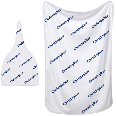 Sublimation Baby Name Blanket Soft Blank Name Blanket, 30 x 40 Inch, Sublimation Baby Blanket and Sublimation Baby Cap Newborn Hat for Boys and Girls, White Tatuo