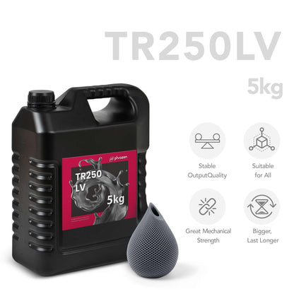 phrozen High Temp 3D Printer Resin [TR250LV], Functional Resin HDT80 °C 405nm DLP LCD UV-Curing Photopolymer Resin for Prototyping, Ducting, Molding, High Precision Printing,5kg