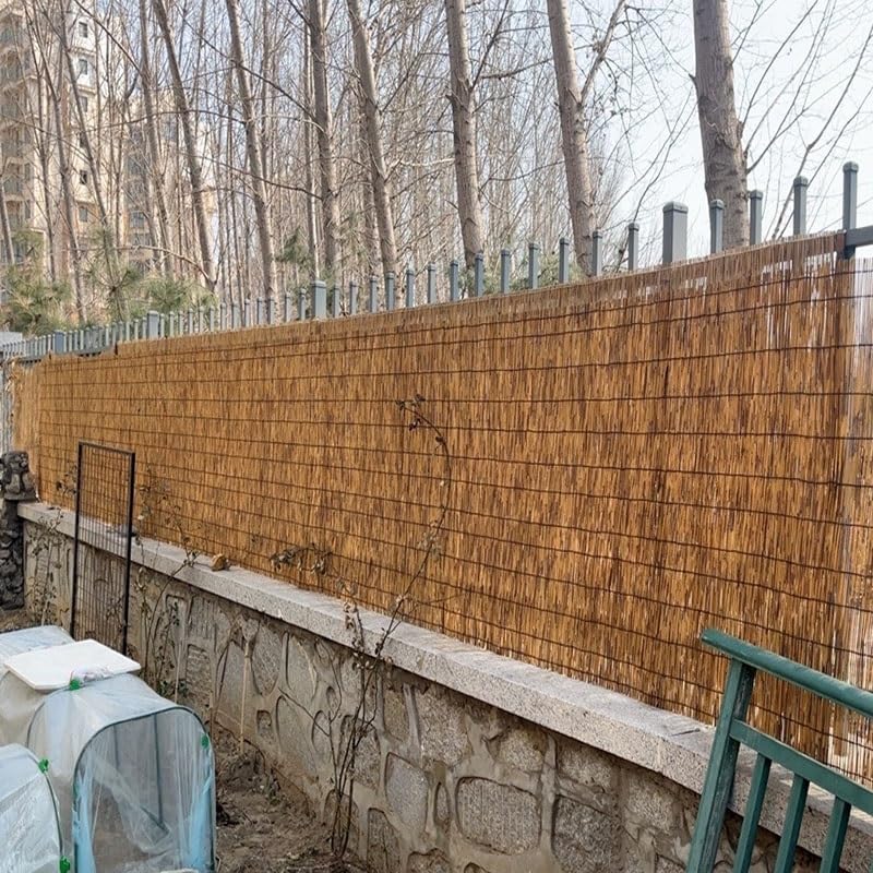 Reed Fencing Rolls for Balcony, Brown Bamboo Fence Reed Privacy Screen 1.6' 2' 3' 4' 5' 6' High Outdoor Patio Balcony Backyard Railing (Size : 3'H x16'L) YPINKZ