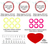 ChiaoGoo Twist Red Lace 4-Inch Small 7400-S Interchangeable Circular Knitting Needle Set, Sizes US 2, 3, 4, 5, 6, 7, 8, Stainless Steel with 4 Cords with Project Bag ChiaoGoo