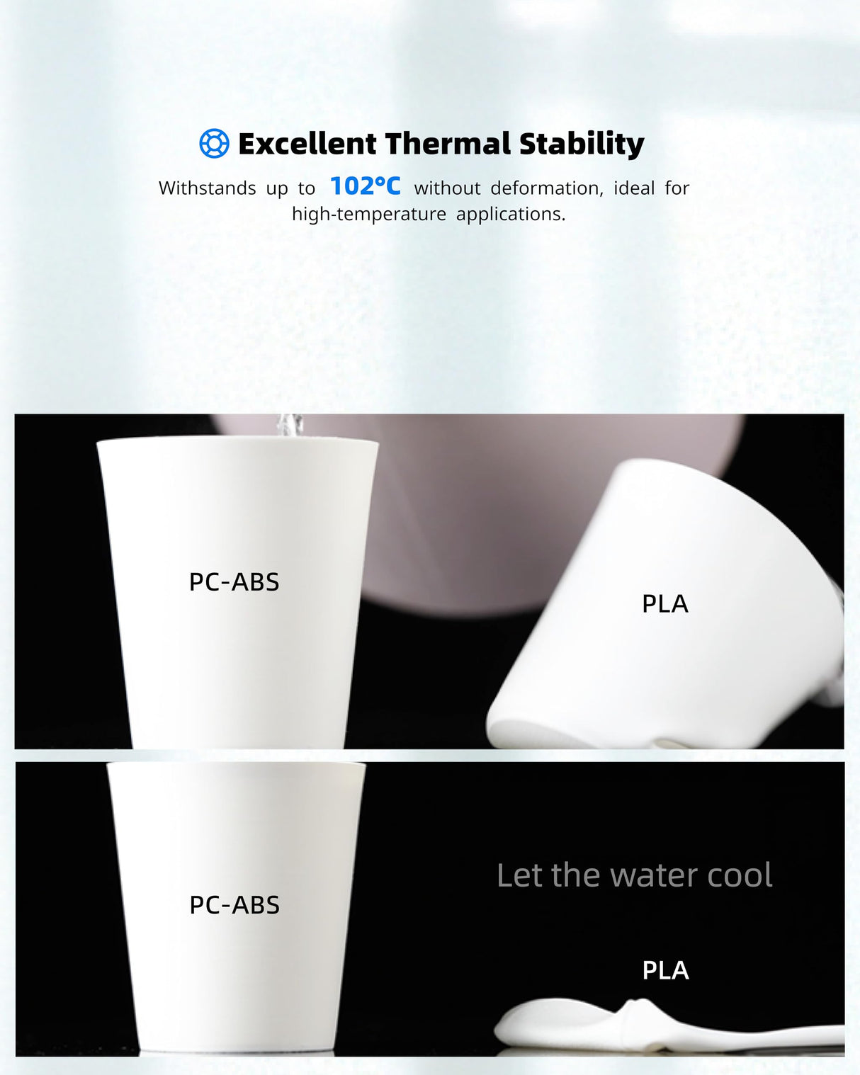 Inslogic PC-ABS Filament 1.75mm, Black Polycarbonate Filament 1.75mm Blend with ABS 1kg - Tough and Heat Resistant 1.75mm 3D Printer Polycarbonate Filament, Dimensional Accuracy +/- 0.02mm Inslogic