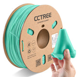 CCTREE High Speed TPU Filament 1.75MM, Soft TPU Flexible 3D Printing Filament Shore 95A,1kg Spool, Dimensional Accuracy +/- 0.03mm for Bambu lab 3D Printer Teal CCTREE