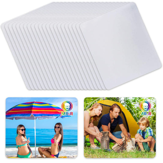 MR.R Sublimation Blanks 9.4''x7.8''x0.12'', White Square Mouse Pad 3mm Thickness for Sublimation Heat Transfer Printing (12 Pieces)