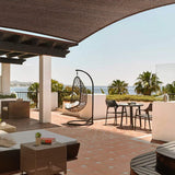 Eden's Decor Square 15' x 15' Brown Sun Shade Sail Canopy UV Block for Backyard Porch Pergola Lawn Garden Carport Eden's Decor