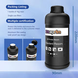 OLAPRIN 3D Printer Resin, Rigid Resin with Clear Details, Fast Curing, High Precision Resin, Low Odor, Widely Compatible with All Resin 3D Printers (Clear Green, 1kg) OLAPRIN