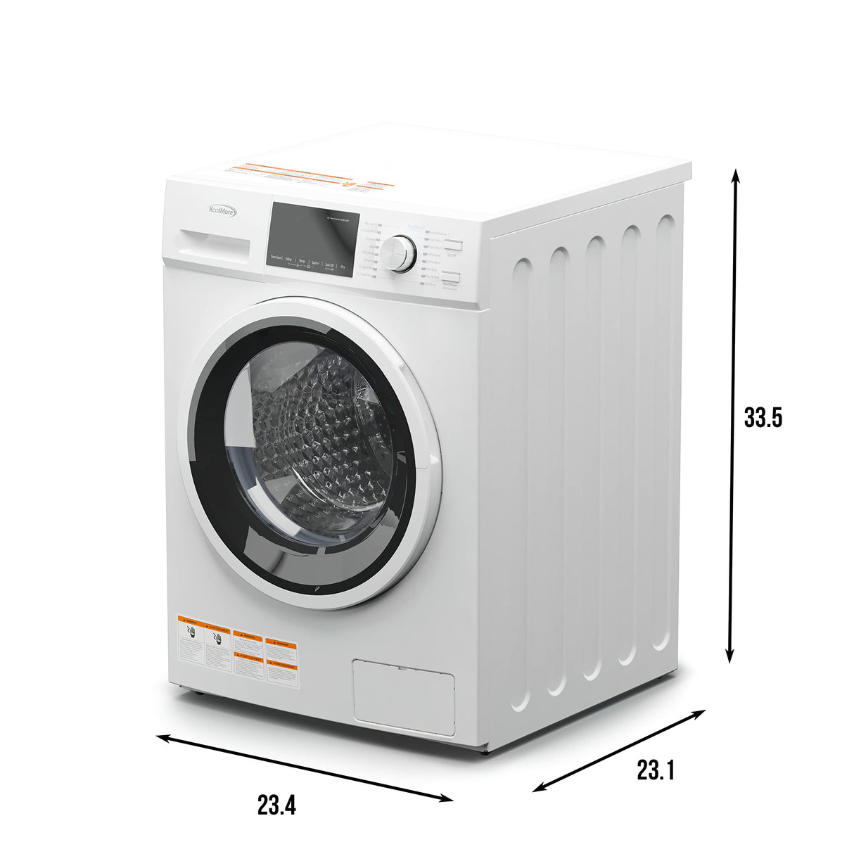 KoolMore 2-in-1 Front Load Washer and Dryer Combo, 2.7 Cu. Ft., for Apartment, Dorm, RV, 16 Wash and 4 Dry Cycles, Compact Space Saver [White] [120V] (FLC-3CWH) KoolMore