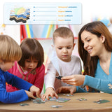 Nattork Magnetic Puzzle Book for Toddlers 3-6 Girls Boys,Travel Puzzles Game for Kids Ages 3-6,Learning Magnet with Fun for 3 4 5 6 Years Old Children Boys Girls Dinosaur Nattork