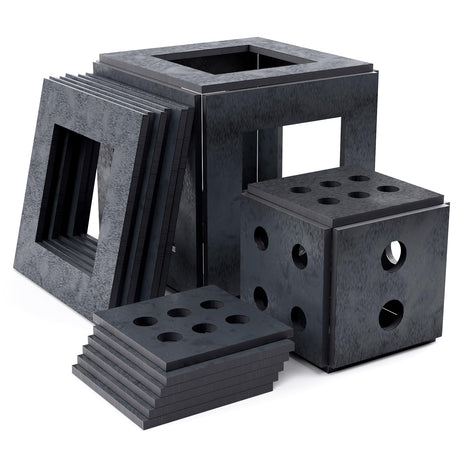 WelderElite 12-Piece Welding Coupons 1/8" Welding Practice Kit 11 Gauge Beginners Welding Mild Steel Sheet Can Be Used to Make 1 Dice and 1 Cube Frame WelderElite