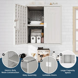 Amopatio Outdoor Storage Cabinet with 1 Shelf, Resin Storage Cabinet Waterproof, Plastic Patio Storage Shed All Weather Use for Tools, Cleaning Supplies, 19.7" D x 29.5" W x35.4 H, Grey Amopatio