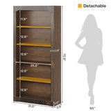 Tribesigns 70-Inch Rustic Brown 5-Tier Bookcase for Home and Office Tribesigns