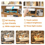 RUPOLX White Kids Desk and Chair Set for 5-12 Year Old,Kids Study with 3-Color Lights,Childrens Computer Desk with 4 Drawers, Kids Study Table with Storage Shelf -D-40 RUPOLX