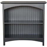 eHemco 2 Tier Bookcase with 2 Arched Supports, 29 Inches, Black eHemco