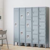 SISESOL Metal Locker Organizer for Work 66" Cabinets with Doors, Tall Narrow Storage Cabinet - Locker Storage Cabinets for School, Gym, Home, Office, Garage SISESOL