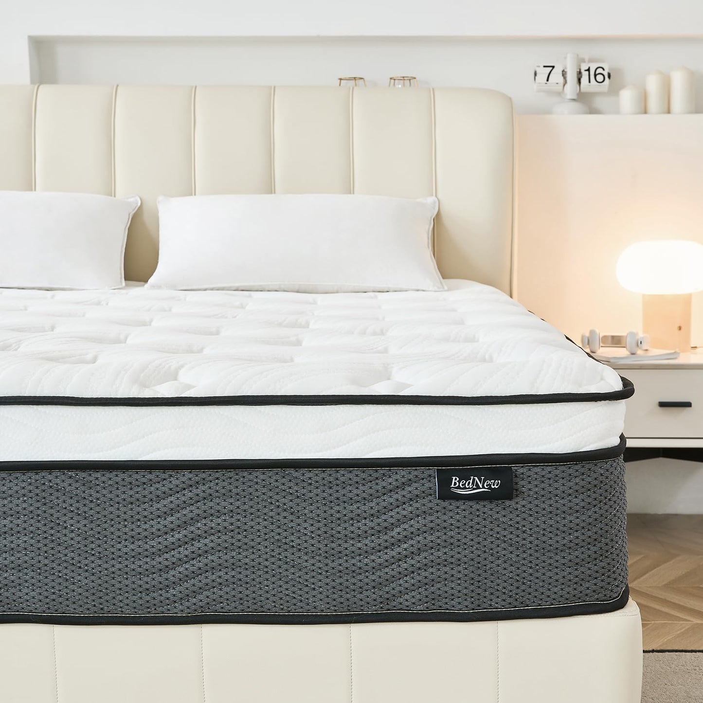 Full Size Mattress, 14 Inch Full Mattress in a Box, Hybrid Mattress with Gel Memory Foam, Pocket Springs Mattress for Motion Isolation, Pressure Relief, Firm