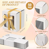 Ctosree 50 Pcs Gift Boxes for Sublimation Mugs, Mug Boxes for Shipping Exhibition Boxes for 11oz, 12oz, 15oz Sublimation Mugs Blank Mug Box Cups Gift Wrapping (White) Ctosree