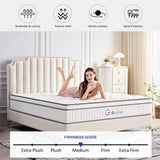 Gsleepee Queen Mattress, 10 Inch Queen Size Mattress in a Box, Gel Memory Foam Hybrid Mattress for Motion Isolation, Soft and Comfortable Mattress, Pressure Relief, Medium Firm Support Gsleepee