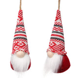Christmas Tree Hanging Gnomes Ornaments Set of 10, Swedish Handmade Plush Gnomes Santa Elf Hanging Home Decorations Holiday Decor Funoasis