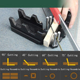 2-in-1 Mitre Measuring Angle Cutting Tool Measuring Sawing Mitre Kit For Pipeline Installation Home Improvement Carpentry Work Woodworking Craft SEAHUI