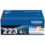 Brother Genuine Standard-Yield Toner Cartridge Four Pack TN223 4PK - includes one cartridge each of Black, Cyan, Magenta & Yellow Toner, Standard Yield, Model: TN2234PK Brother