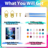 xcemhil Paint by Numbers Kit for Adults Landscape, Paint by Number Forest and Stream, Paint by Numbers Kit for Adults Beginner for Gift and Home Wall Decor 16x20 Inch xcemhil