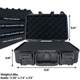 Handgun Case Lockable-Firearm Travel Pistol Case with 2 TSA Locks Included, Pistol Carrying Case Hard Shell, Waterproof Hard Gun Case for Pistol 12.6 x 9.41 x 4.42 Inches, Gun Storage Case with Foam LAFENLIN