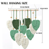 Ewparts Macrame Leaves Wall Hanging Kit Macrame Kits for Adults Beginners Easy Macrame Leaf Hanging Making kit with 4mm Macrame Cord,Instruction Book,Wooden Beads for Starters Adults DIY Craft Kit Ewparts