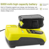 LabTEC RB18L50 18V 6000mAh Lithium Battery Compatible with Ryobi 18V BPL-1815 BPL-1820G BPL1820 BPL18151 P102 P103 P104 P105 P107 P109 P122 Cordless Power Tools with LED Indicator Labtec
