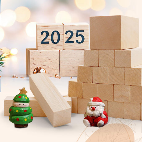 Basswood Carving Blocks for Crafts,Cymuber 24 PCS Whittling Wooden Blockss Kit with 3 Sizes,Wood Carving Blocks Wood Whittling Kit Wood Carving Set Wood Carving Wood Crafts for Kids and Adults Cymuber