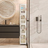 CXCJAI Slim Multi-Functional Storage Cabinet with Adjustable Shelves CXCJAI