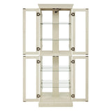 CKEASEAN Curio Cabinet 71" Lighted Glass Display Cabinet, Display Curio Cabinet with Adjustable Glass Shelves Vintage, China Cabinet Light Bulb Included, Curio Storage Cabinet with 6 Shelves (White) CKEASEAN