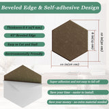 Hexagonal Acoustic Panels-18 Pack High-Density Sound Absorbing Panels 12"X10"X0.4" for Enhanced Noise Reduction, DIY Design, Idea for Studios, Offices, and Home Theaters(Coffee Brown) UNECHO