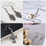 Earring Hooks 50PCS/25Pairs, Stainless Steel Ear Wires Fish Hooks, Hypo-allergenic Jewelry Findings Parts for DIY Jewelry Making MENKEY