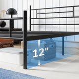 Avenco Metal Platform Full Size Bed Frame with Classical Headboard Footboard, 14 Inch Bed-Frame, Adequate Under Bed Storage, Strong Metal Slats Support, Mattress Foundation, No Box Spring Needed Avenco