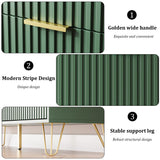MAISONARIA Green Dresser for Bedroom, Modern Dresser with Gold Metal Handles & Chests of Drawers, Wood Chest of Drawers for Bedroom MAISONARIA