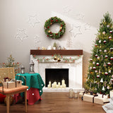 WELLAND 60 - Inch Fireplace Mantel Shelf, Real Wood Floating Wall Shelf, Walnut Color, Pinewood WELLAND