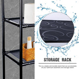 NICECHEF Over The Toilet Storage Shelf, 3 Tier Storage Cabinet Over Toilet, Multifunctional Over The Toilet Rack, Bathroom Organizer Freestanding Toilet Shelf Space Saver (Black) NICECHEF