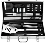 ROMANTICIST 20pc Heavy Duty BBQ Grill Tool Set in Case - The Very Best Grill Gift for Father's Day and Christmas - Professional BBQ Accessories Set for Outdoor Cooking Camping Grilling Smoking ROMANTICIST