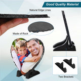 PATIKIL Sublimation Slate Blanks, 6 Pcs Heart Stone Sublimation Photo Frame Heat Press Sublimation Plaque for Making Memorial for a Friend, Dog, Personalized Gift, White, 6 x 6 PATIKIL