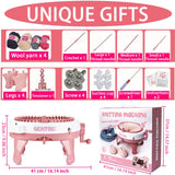 Sentro Knitting Machine 48 Needles Smart Crochet Knitting Machine with Row Counter for Adults and Beginners, Automatic Circular Weaving Knitting Loom Machine Kit for Hat,Socks,Scarves,Gloves Cyandream