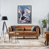 LOMSIOY DIY 5D Diamond Art Kits for Adults, Train Diamond Painting Kits for Beginner, Snow Scenery Diamond Art with Round Full Drill Rhinestone Crafts Gem Arts for Home Wall Decor 12 * 16 inch LOMSIOY