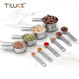 TILUCK Stainless Steel Measuring Cups & Spoons Set, Cups and Spoons,Kitchen Gadgets for Cooking & Baking (Medium) TILUCK