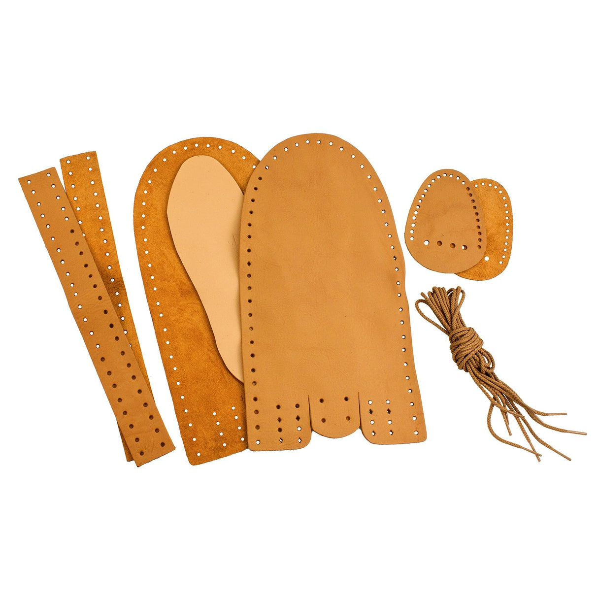 Realeather Crafts C4604-04 Leather Moccasin Kit, Size 10/11, Gold/Tan Realeather